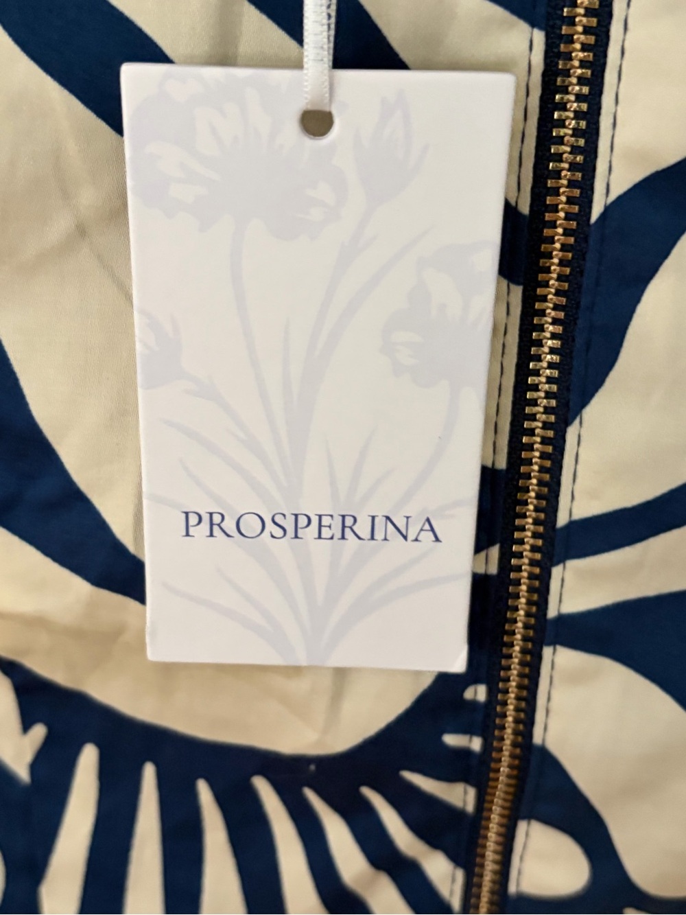 Prosperina Navy & Cream Floral Midi Dress - Picture 6 of 9